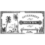 Government Bonds label vector drawing